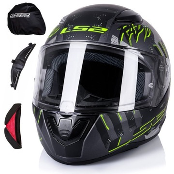 LS2 KASK MOTOCYKLOWY INTEGRALNY FF353 RAPID II PIRATES MAT TITANIUM XS
