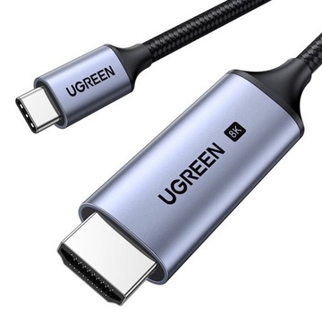 USB-C - HDMI АДАПТЕР UGREEN 8K 1,5M 2 РЕЖИМА РАБОТЫ ЧЕТКОЕ ЧЕТКОЕ ИЗОБРАЖЕНИЕ