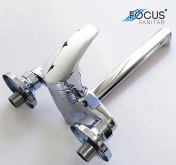 BATERIA KUCHENNA ZLEWOZMYWAKOWA UMYWALKOWA ŚCIENNA DŁUGA WYLEWKA