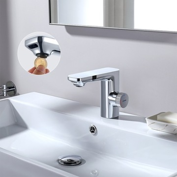 Смеситель для умывальника Бесконтактный фотоэлемент Смеситель для умывальника с двойным ИК-датчиком