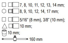 НАБОР МАСЛЯНЫХ НАСАДОК 18шт Yato