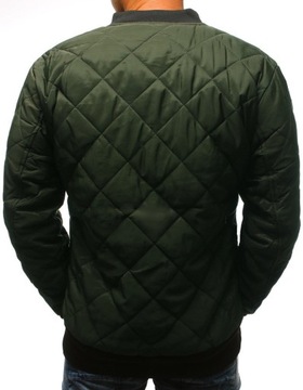 MĘSKA PRZEJŚCIOWA KURTKA PIKOWANA BOMBER JACKET ZIELONA tx2216 - XL