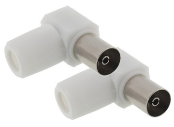 GNIAZDO ANTENOWE KĄTOWE TV IEC 75Ohm SKRĘCANE 2559