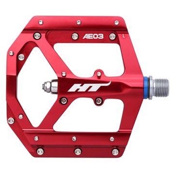 ULTRAPŁASKIE PEDAŁY PLATFORMOWE HT AE03 - Red # DH Enduro FR Dirt