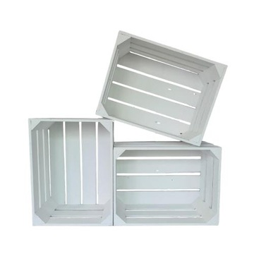 Декоративная ДЕРЕВЯННАЯ КОРОБКА БЕЛАЯ Рустик 40х30х25