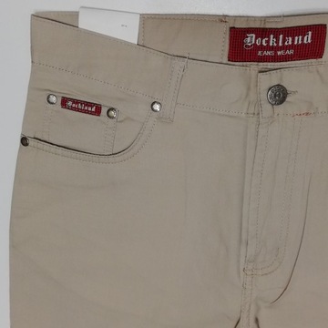 Spodnie letnie męskie beżowe firma Dockland 86 cm.