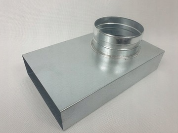 ВЫХОД ФИТИНГА ОТ ПРЯМОУГОЛЬНИКА НА КРУГ 150X50/100