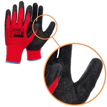 Рабочие перчатки защитные перчатки RIPPED LATEX STRONG GRIP r 8 x 10