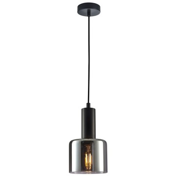 Lampa wisząca czarna tuba loft 1P SANTIA Italux