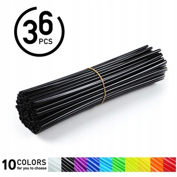 NAKŁADKI NA SZPRYCHY - 2 KOŁA - 36 SZTUKI CZARNE