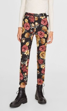 STRADIVARIUS KOLOROWE SPODNIE FLORAL PRINT (24)