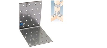 KM12 УГОЛ МОНТАЖНЫЙ КАРПАНСОВЫЙ СОЕДИНИТЕЛЬ 100x100x80 ОЦИНКОВАННЫЙ 10 шт. DOMAX