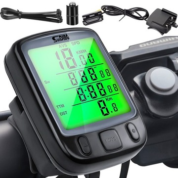 LICZNIK ROWEROWY WODOODPORNY PRĘDKOŚCIOMIERZ LCD