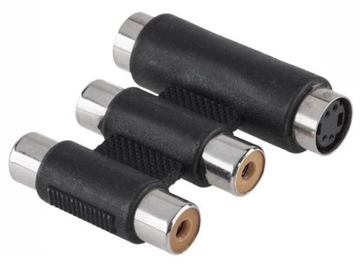Złącze RCA x4 gniazdo mono; SVHS x2 gniazdo 4pin