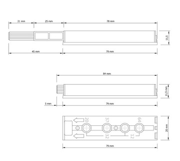 Мебельный бампер Push to open с винтом, металл.