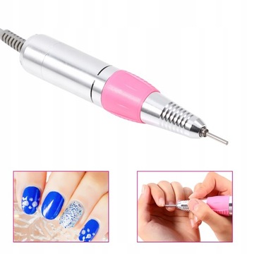 FREZARKA DO PAZNOKCI MANICURE PEDICURE FREZY MOCNA PROFESJONALNA 30000 RPM