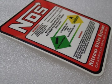 НАКЛЕЙКА NOS NITRO NITROUS OXIDE Systems НАКЛЕЙКА 7,2 x 9,5 см