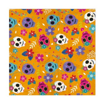 Serwetki papierowe chusteczki MEKSYKAŃSKIE HALLOWEEN 33x33cm 10szt