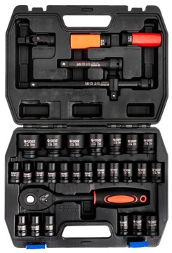 НАБОР ТОРЦЕВЫХ КЛЮЧЕЙ УДАРНОГО ГОЛОВКИ КЛЮЧ КОЛЕСО 32 ЭЛЕМЕНТА. 1/2