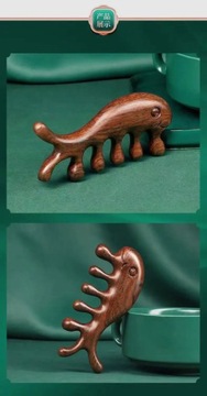 Массажная расческа с сандалом, расческа для головы, меридиана, расческа для кожи головы, лица, глаз, плеч, шеи