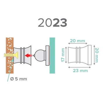 Расстояние до номерного знака для номера дома 23 мм.