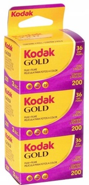 Цветная пленка Kodak Gold 200/36 НАБОР 3 УПАКОВКИ ПЛЕНКИ
