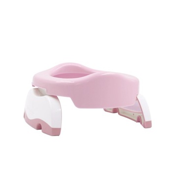 Горшок для ребенка 15 месяцев. + с крышкой на унитаз 2в1 РОЗОВЫЙ-БЕЛЫЙ -Potette