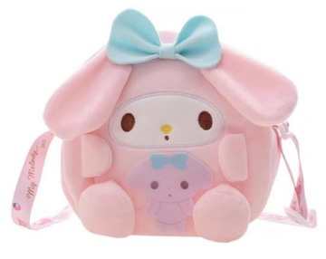 Torebka z motywem -MY MELODY VELVET pluszowa torebka różowa