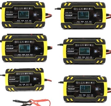 АВТОМОБИЛЬНЫЙ ВЫПРЯМИТЕЛЬ ДЛЯ АККУМУЛЯТОРА 12В 24В 8А LCD FOXSUR Ремонт аккумуляторов.