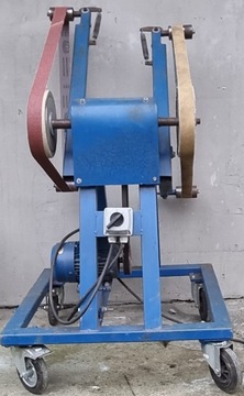 Ленточная шлифовальная машина на две ленты длиной 2,5 м.