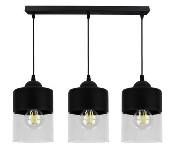 LAMPA WISZĄCA ŻYRANDOL PLAFON EDISON LOFT SZKŁO