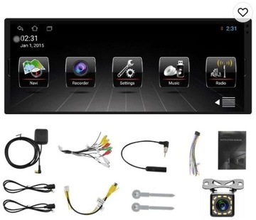 Radio uniwersalne ANDROID 1DIN 6.9'' BT GPS W