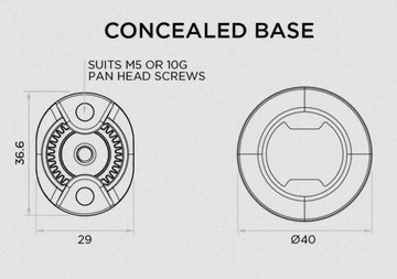 Baza do przykręcenia QUADLOCK Concealed Small