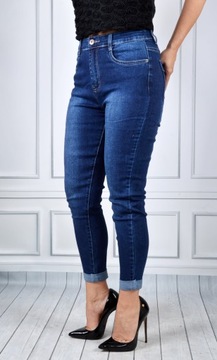 Spodnie Jeansy Wyszczuplające Jeansowe plus Size #