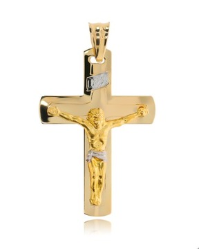 Złoty krzyżyk z wizerunkiem Jezusa Próby 585