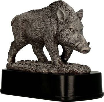 Myślistwo dzik statuetka odlew trofeum 15cm OPIS