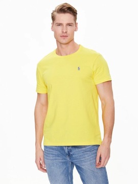 koszulka meska polo ralph lauren bawelniana tshirt meski żółty PREMIUM