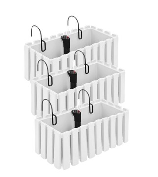 3x Doniczka wisząca balkon płotek DDEF400W Białe