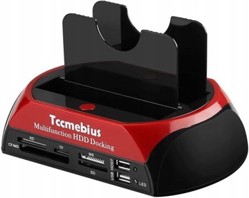 Tccmebius TCC-S862-DE USB 2.0 na SATA IDE Dual-Bay HDD stacja dokująca