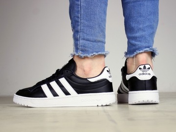 damskie buty Adidas SKÓRA Originals sneakersy CZARNE tenisówki trampki