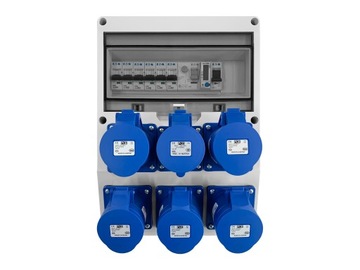 ROZDZIELNICA GOTOWA KEMPING GNIAZDA 6x32A 3P 230V