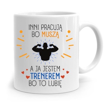DLA TRENERA TRENERKI GYM SIŁOWNIA KUBEK PREZENT z Nadrukiem ze Zdjęciem
