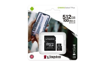 Kingston Canvas Select+ micro SD 100/85 МБ/с, 512 ГБ