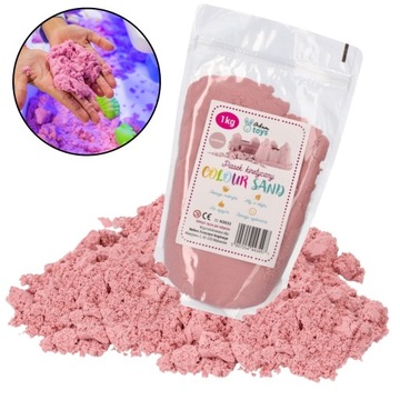 Piasek kinetyczny 1Kg Adam Toys różowy