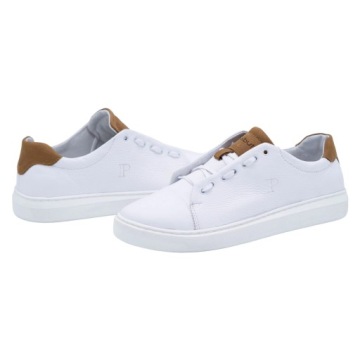 МУЖСКАЯ ПОВСЕДНЕВНАЯ ОБУВЬ, ПОЛЬСКАЯ КОЖА 2109B, БЕЛАЯ 43