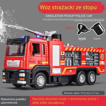 Alloy Engineering Truck Model zabawki dla dzieci Model wozu strażackiego