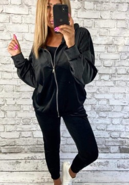 СПОРТИВНЫЙ КОСТЮМ С КАПЮШОНОМ, бархат, размер. 52