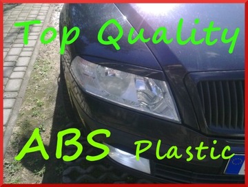 Brewki SKODA octavia 2 //ABS CZARNE // EYEBROWS