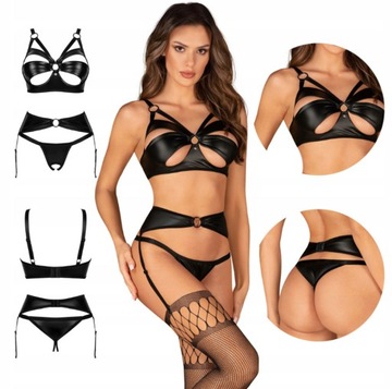 Bądź SEXY w sypialni... Armares Trzyczęściowy Komplet Obsessive M/L
