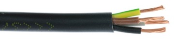 Kabel przewód prądowy OWY czarny 4x1 linka - 15m